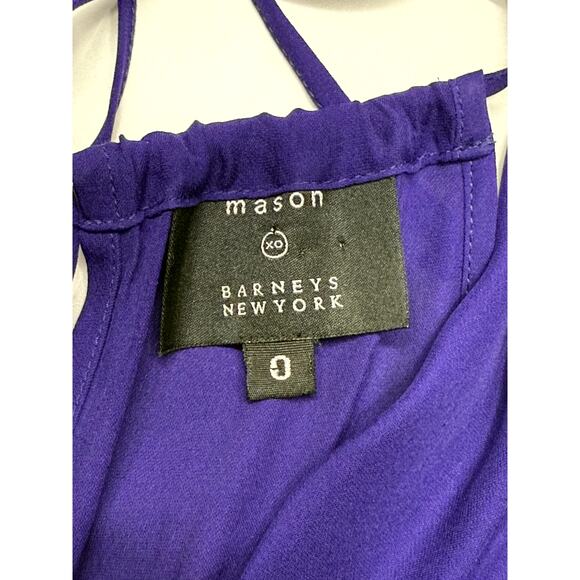 Mason by Michelle Mason sexy lavender 100% Silk Dress Size 0 Halter - Picture 7 of 13